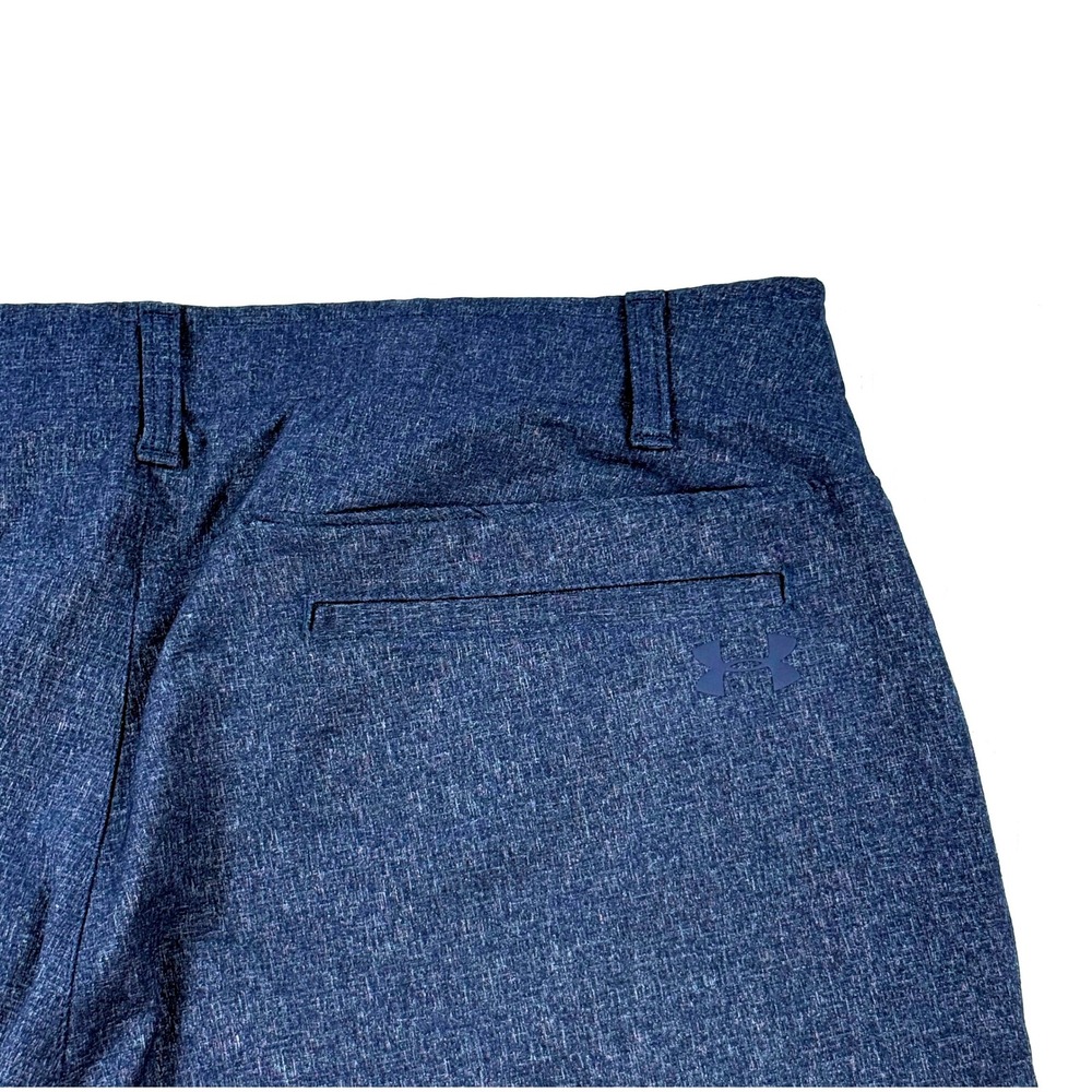 Under‎ Armour Mens Match Play Golf Shorts Blue Heather Stretch Waist Size 40